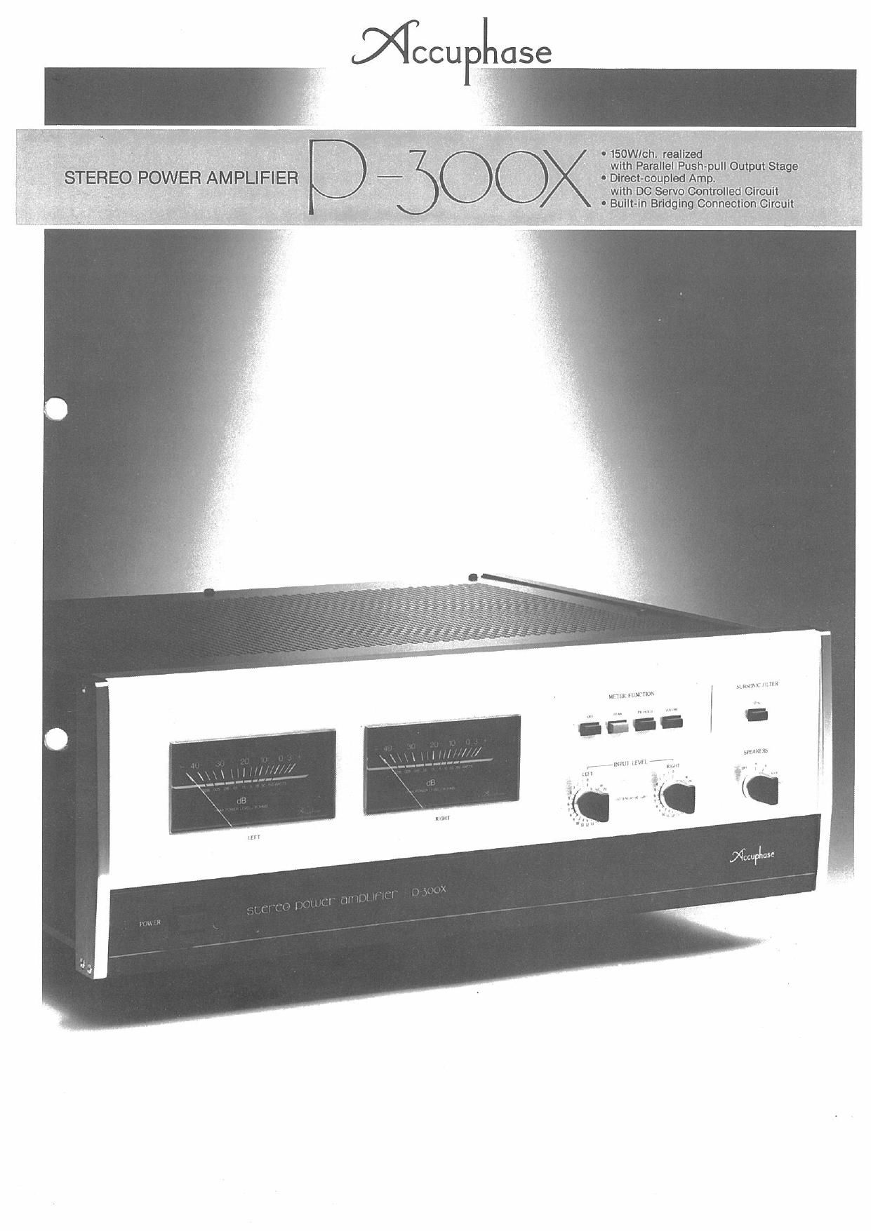 Accuphase P 300 X Brochure