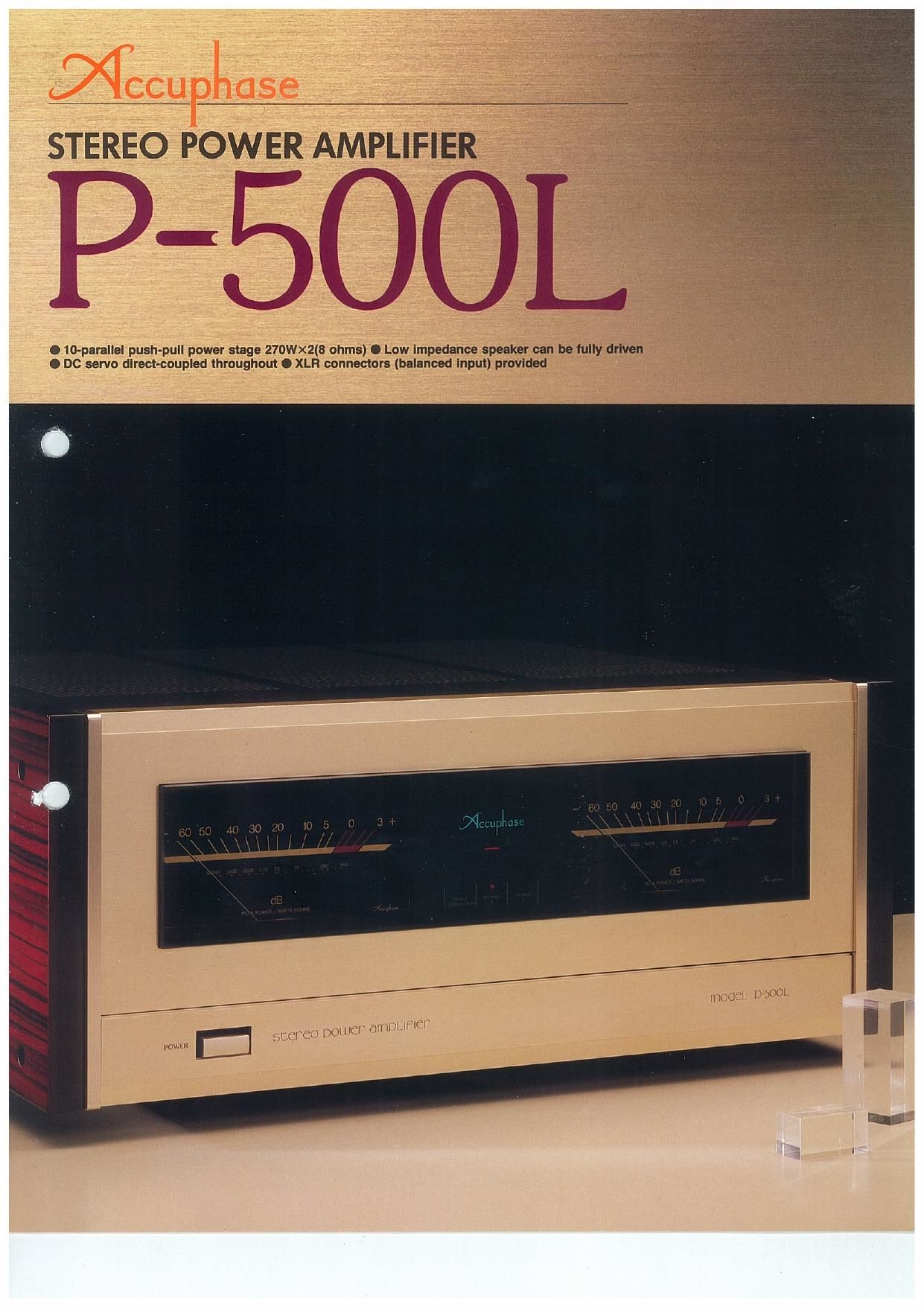 Accuphase P 500 L Brochure