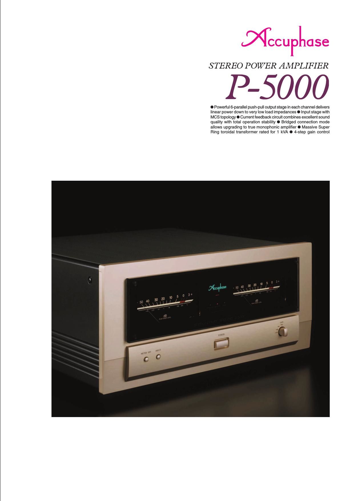 Accuphase P 5000 Brochure