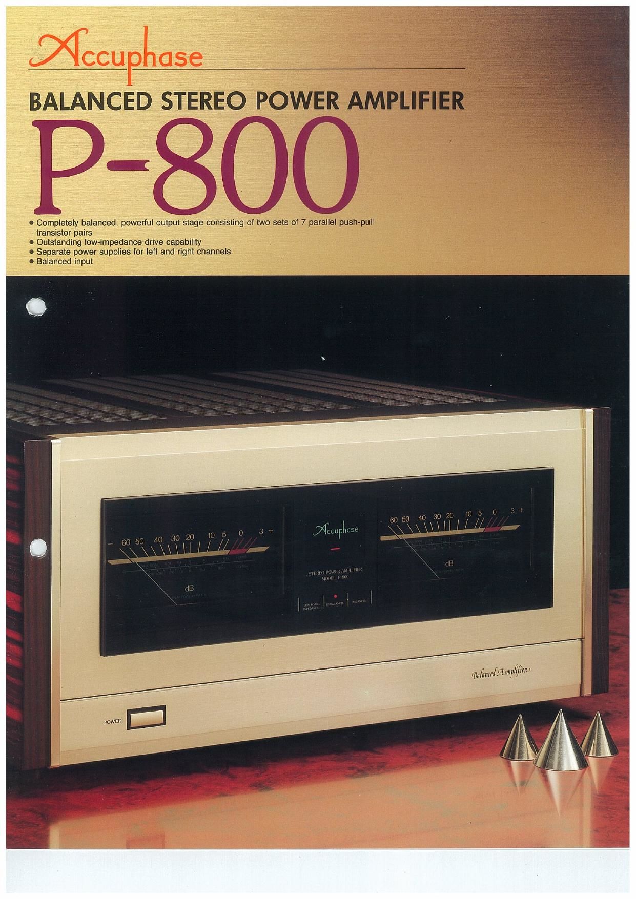 Accuphase P 800 Brochure