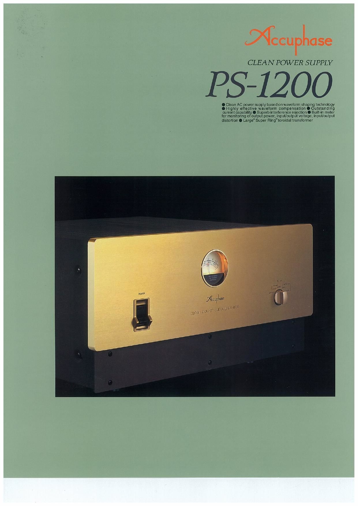 Accuphase PS 1200 Brochure