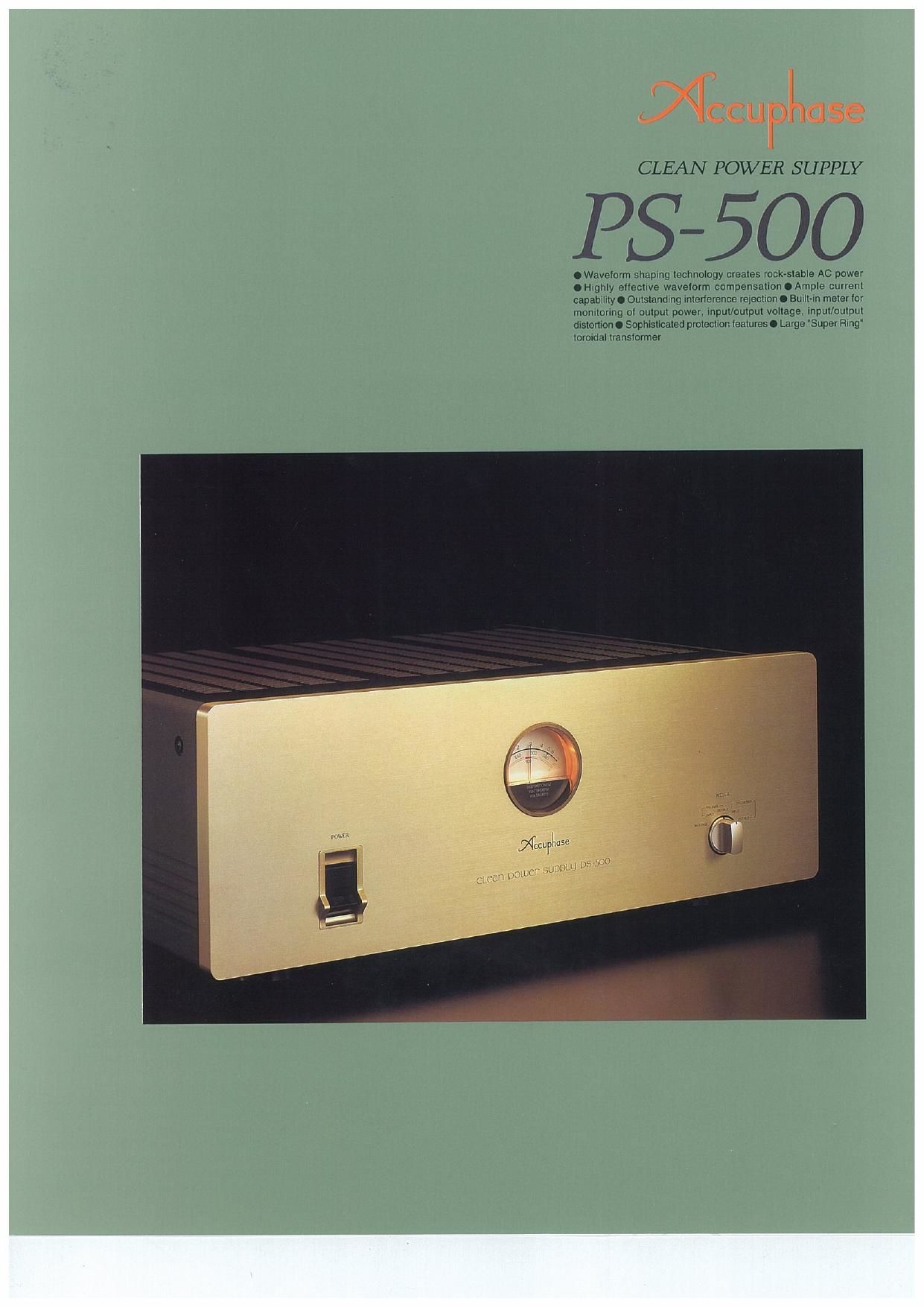 Accuphase PS 500 Brochure