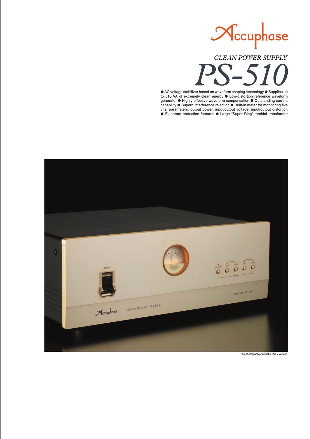 Accuphase PS 510 Brochure