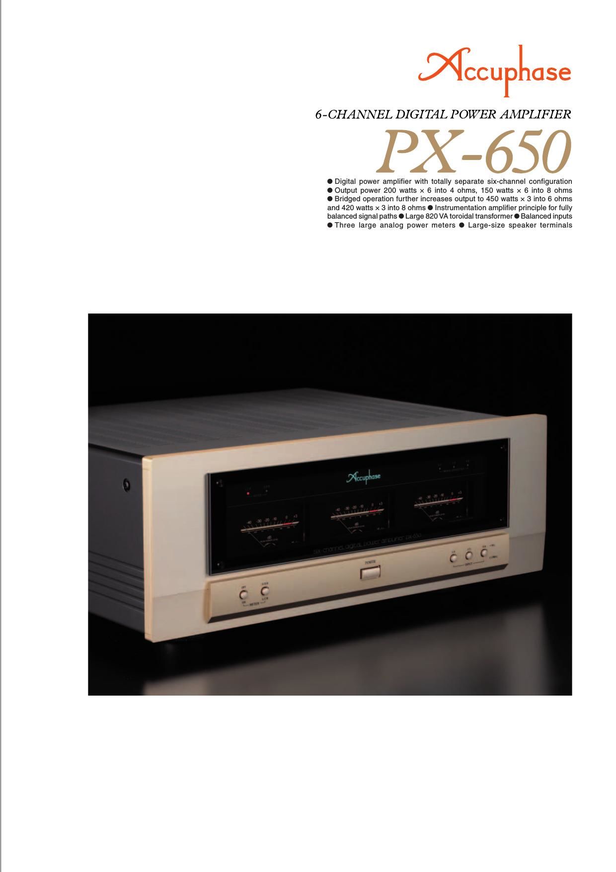 Accuphase PX 650 Brochure