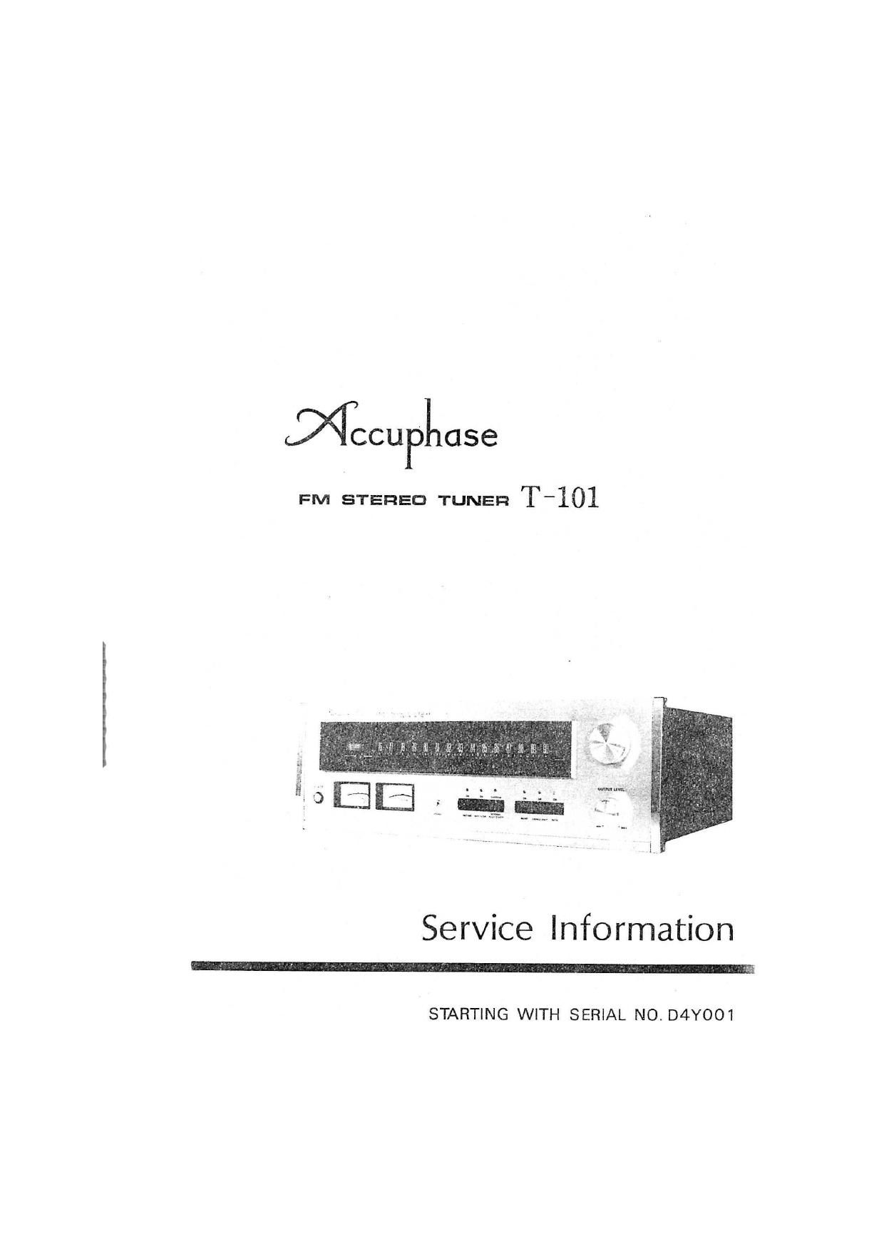 Accuphase T 101 Service Manual