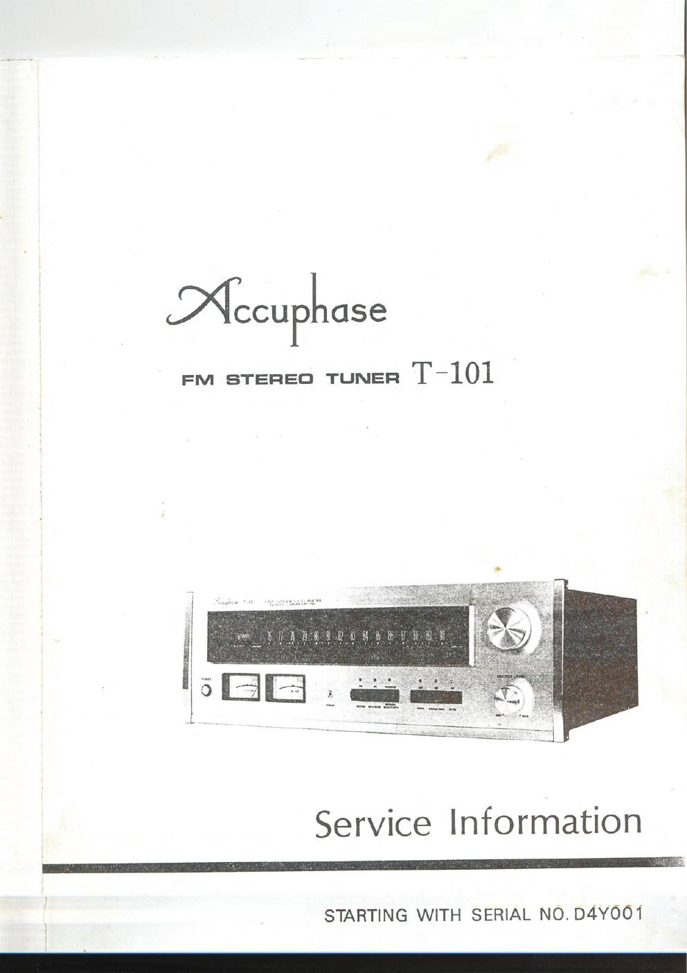 Accuphase T101 tun service manual