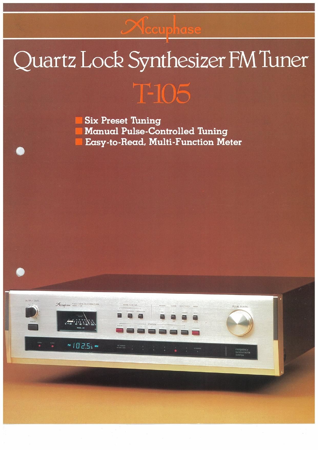 Accuphase T 105 Brochure