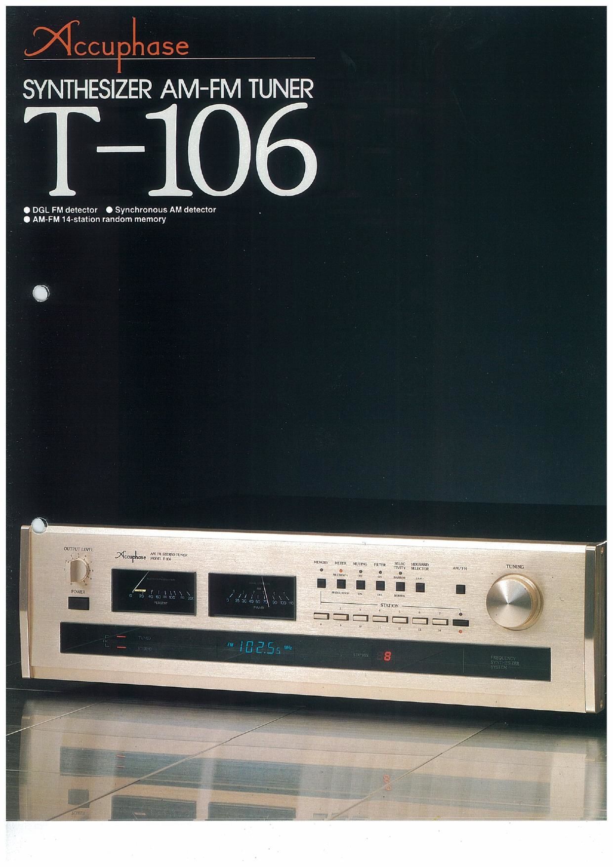 Accuphase T 106 Brochure