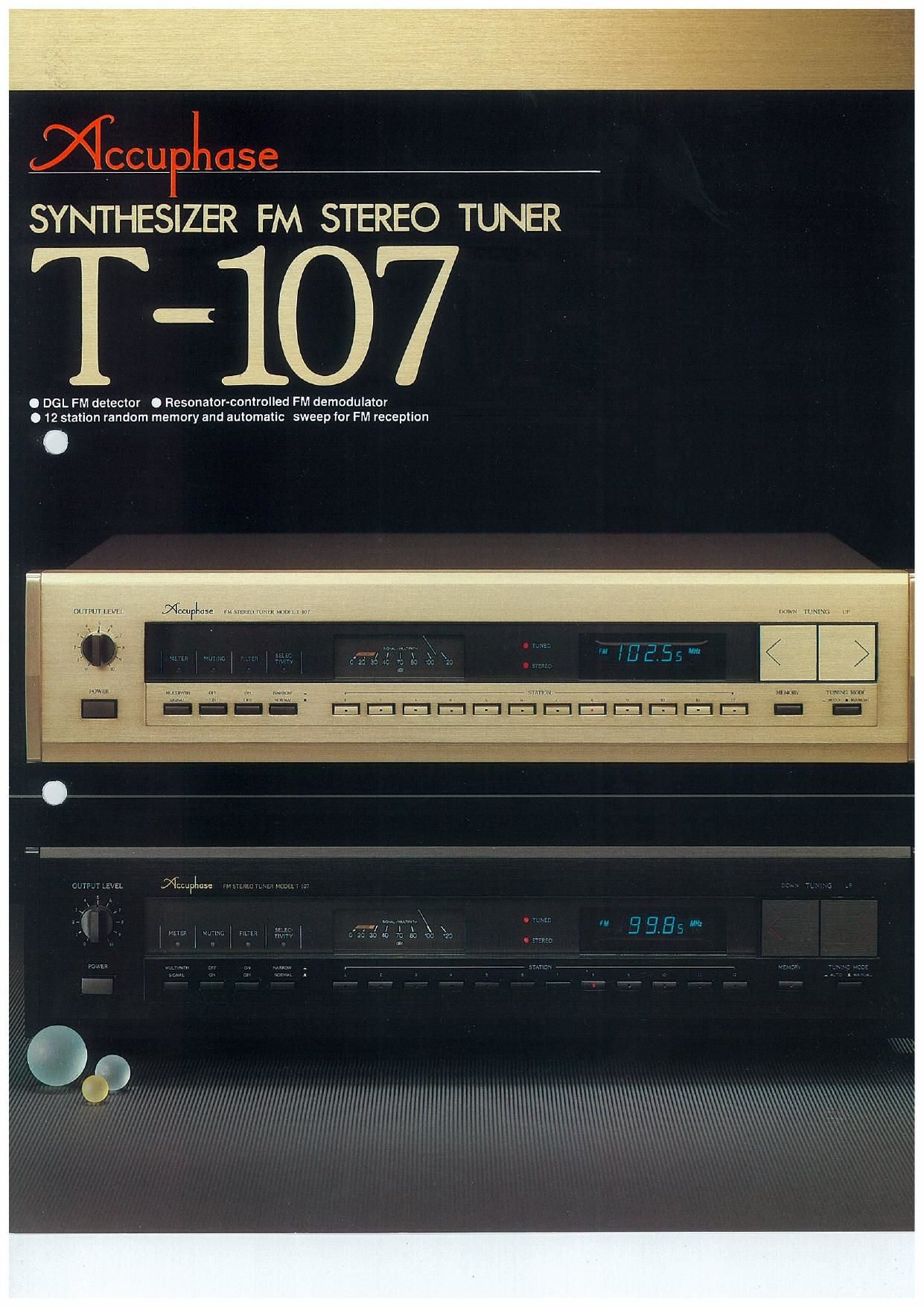 Accuphase T 107 Brochure