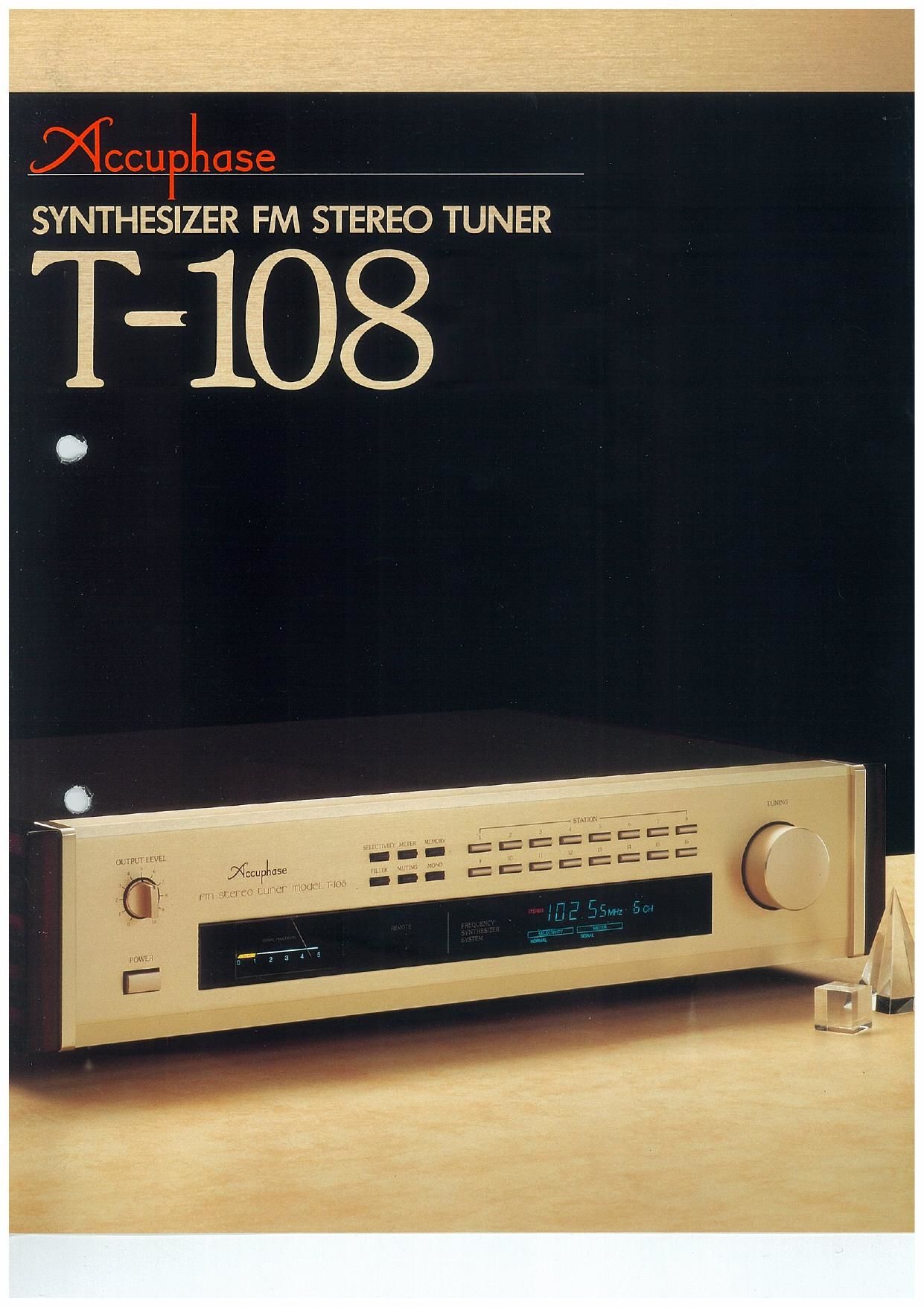 Accuphase T 108 Brochure