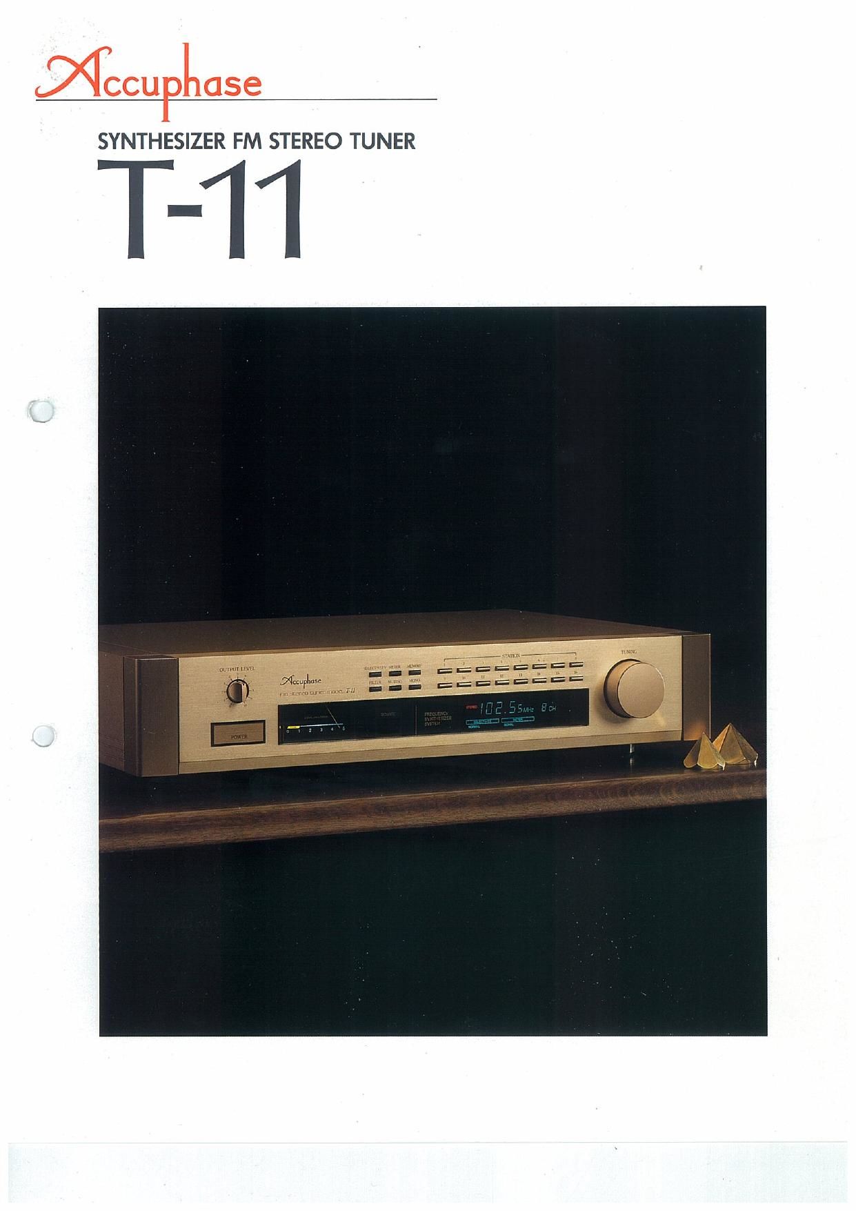 Accuphase T 11 Brochure