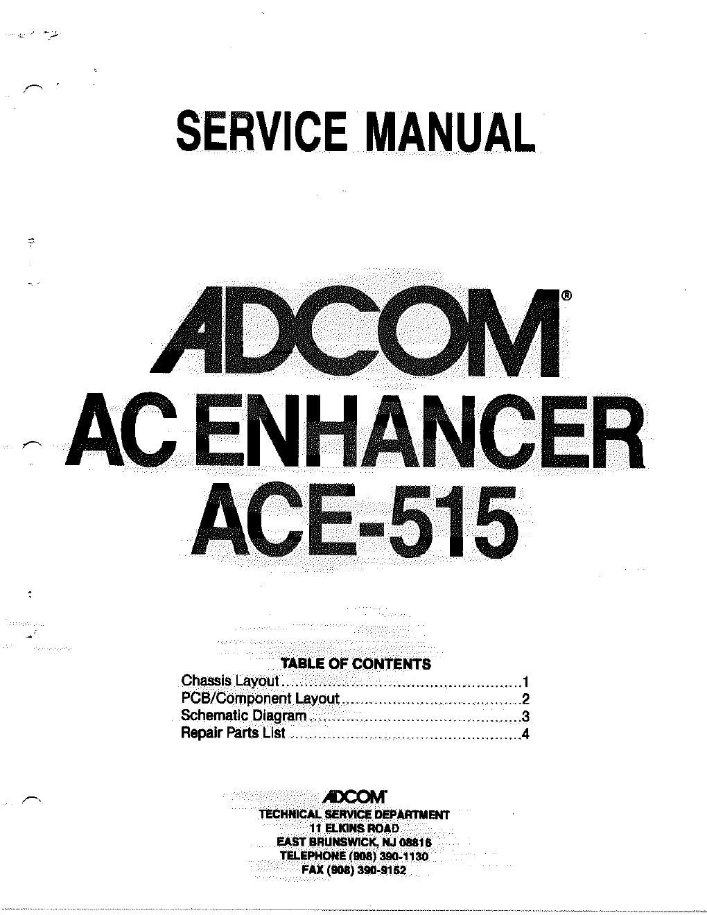 adcom ace 515 service manual
