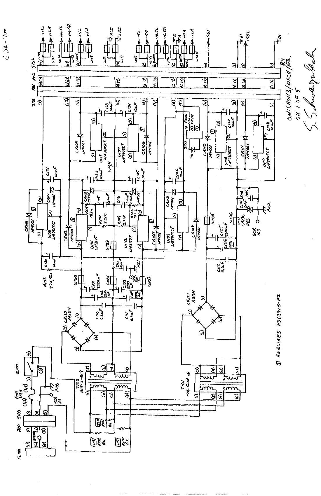 Adcom GDA 700 Schematic