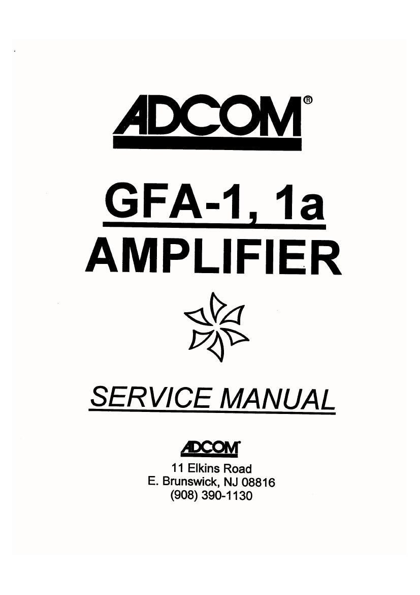 Adcom GFA 1 Service Manual
