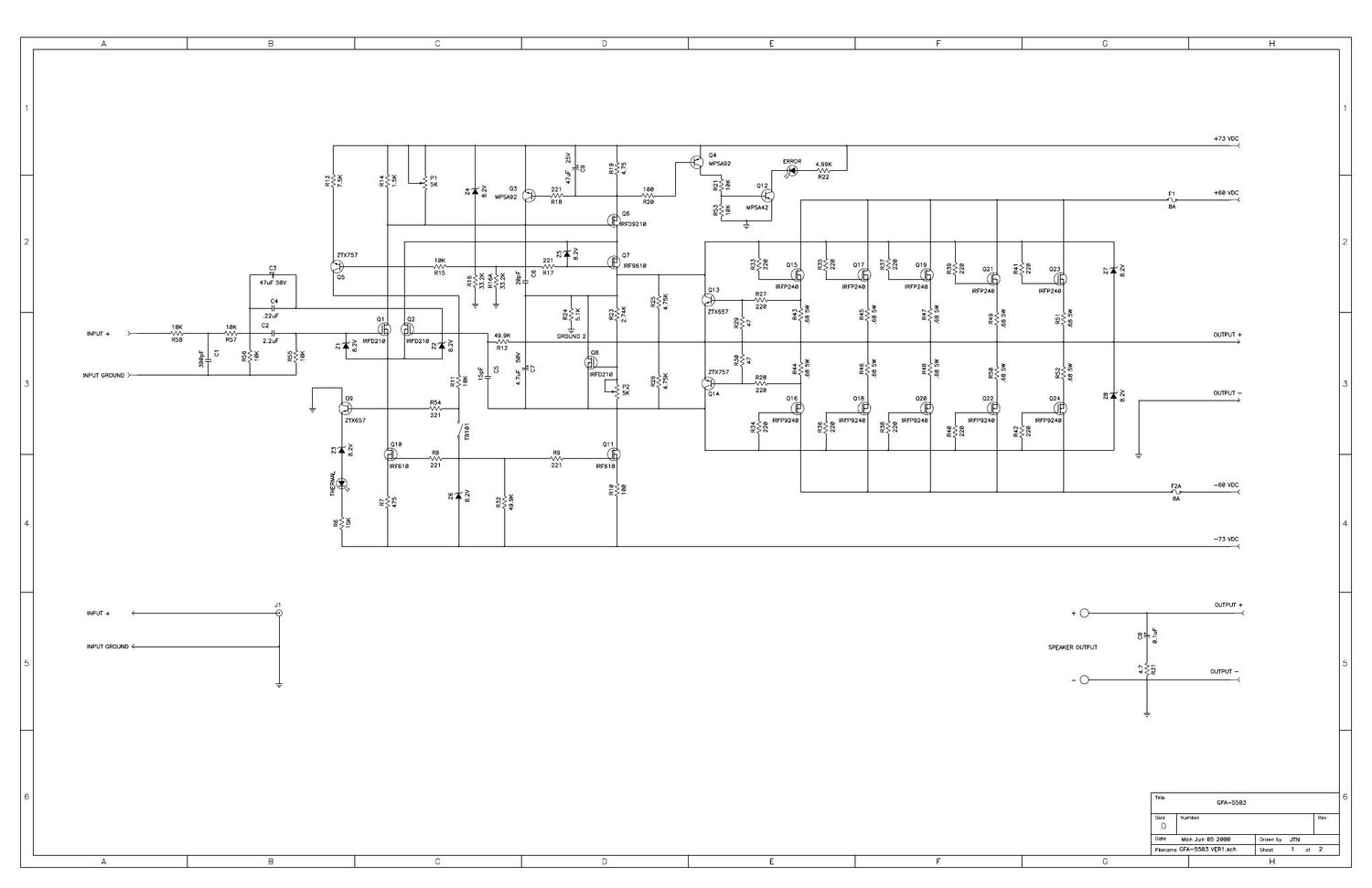 Adcom GFA 5503 schematic ver1 2pages