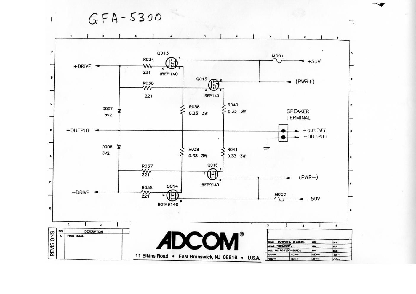 adcom gfa 5300 schematic