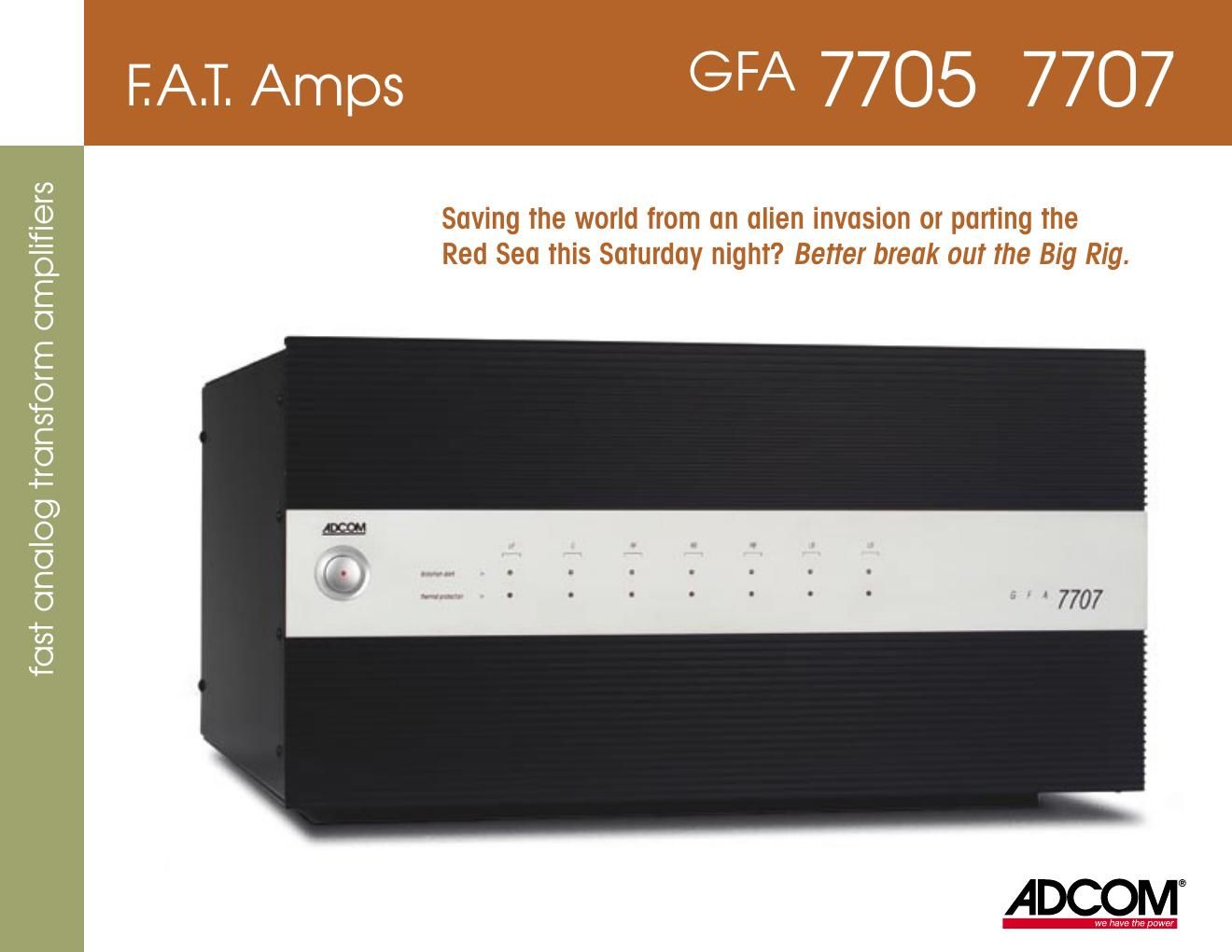 adcom gfa 7705 brochure