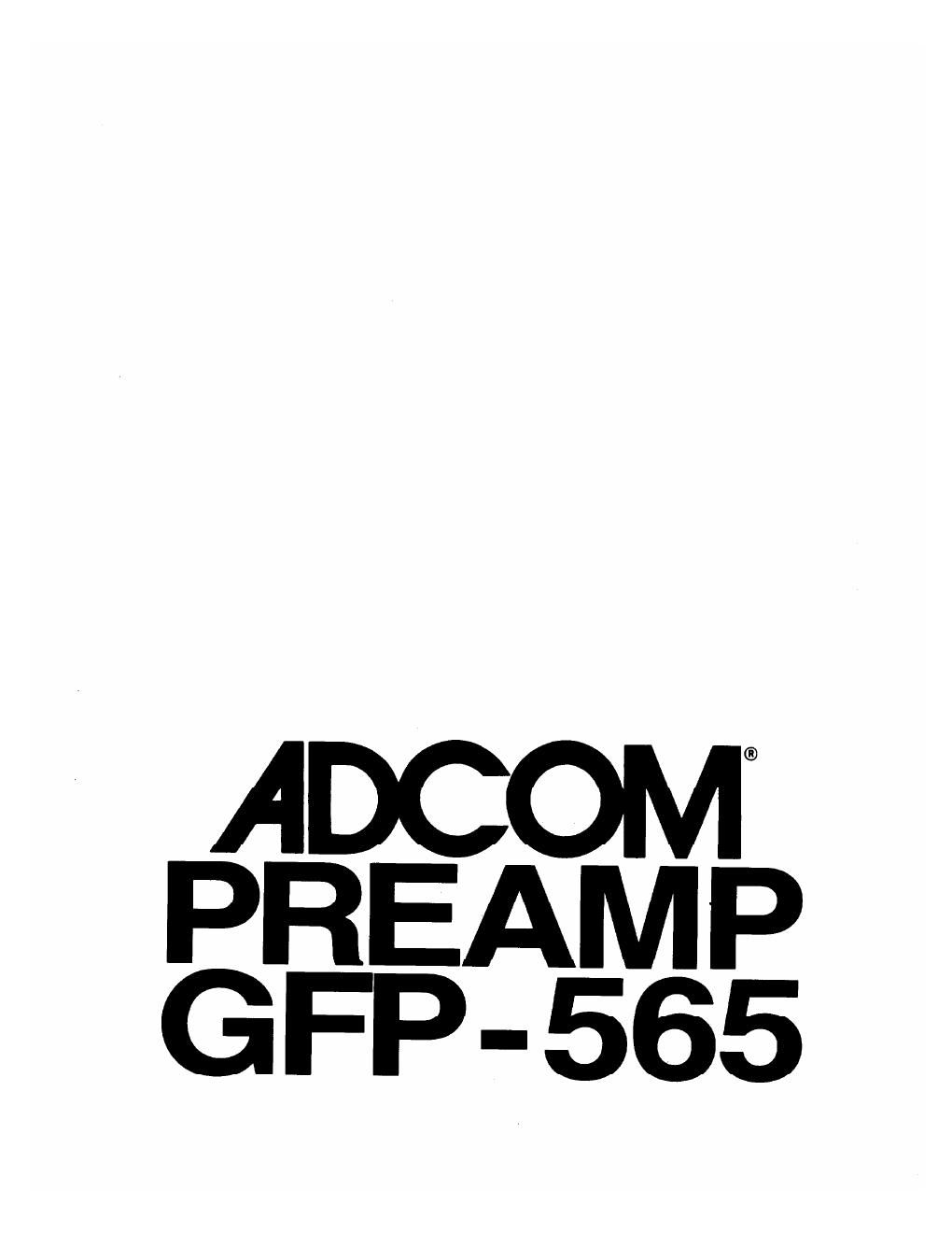 adcom gfp 565 owners manual