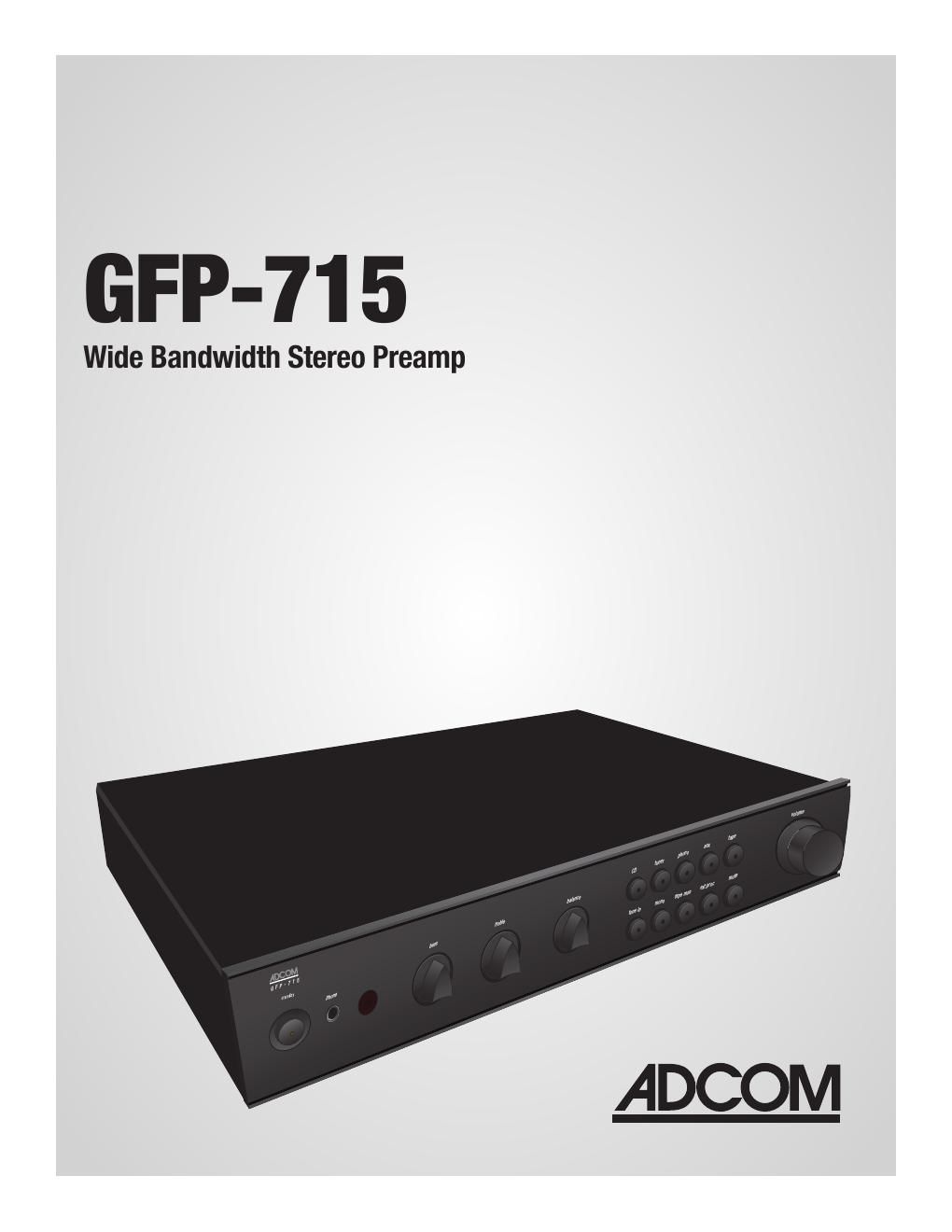 adcom gfp 715 owners manual
