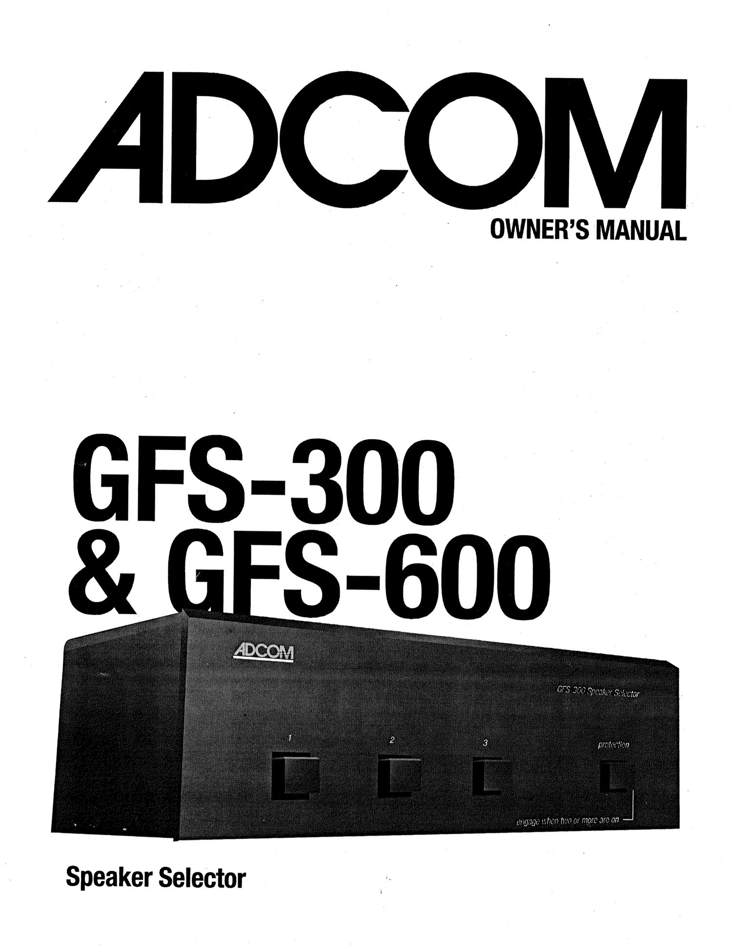 adcom gfs 600 owners manual