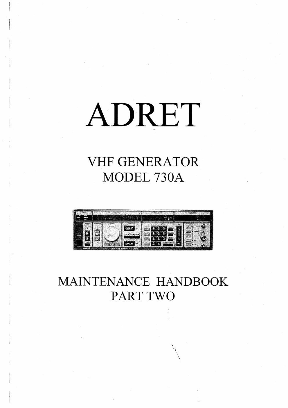 adret 730a maintenance manual ii