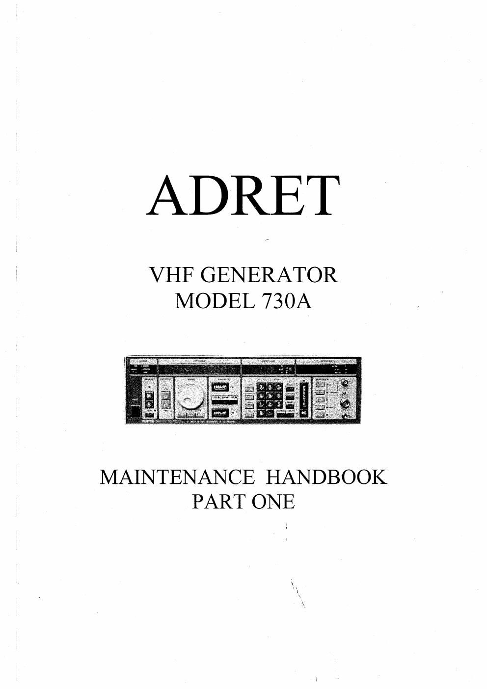 adret 730a miantenance manual i