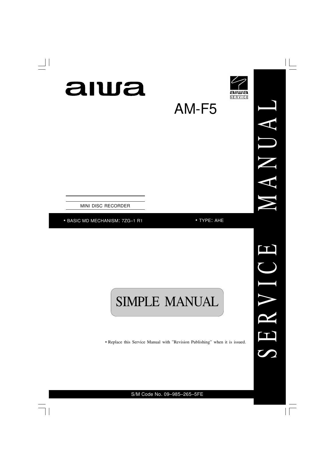 Aiwa AM F5 Service Manual