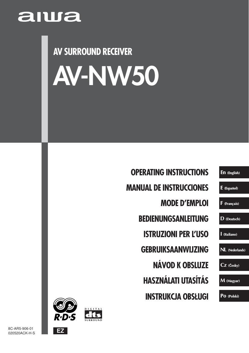 Aiwa AV NW50 Owners Manual