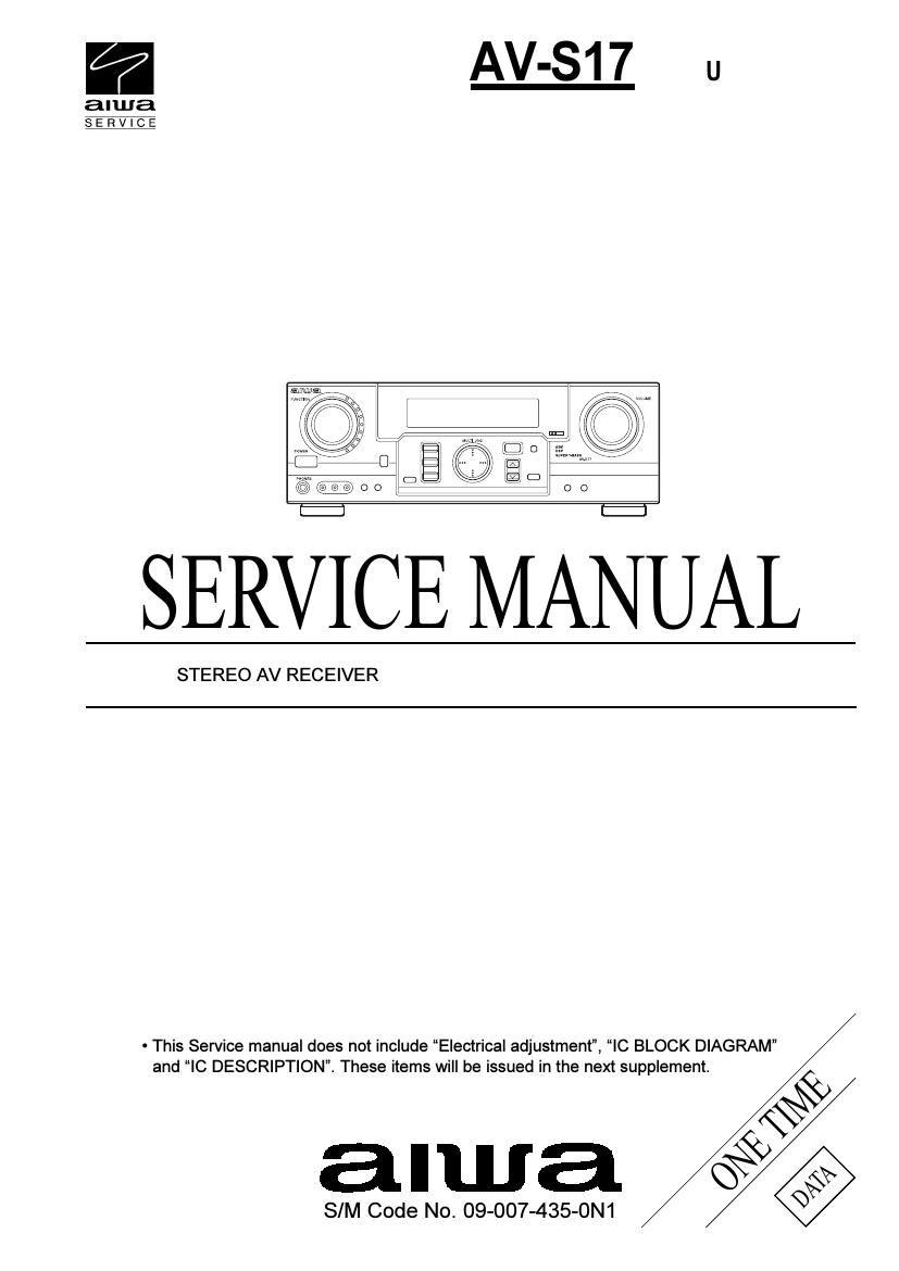 Aiwa AV S17 Service Manual