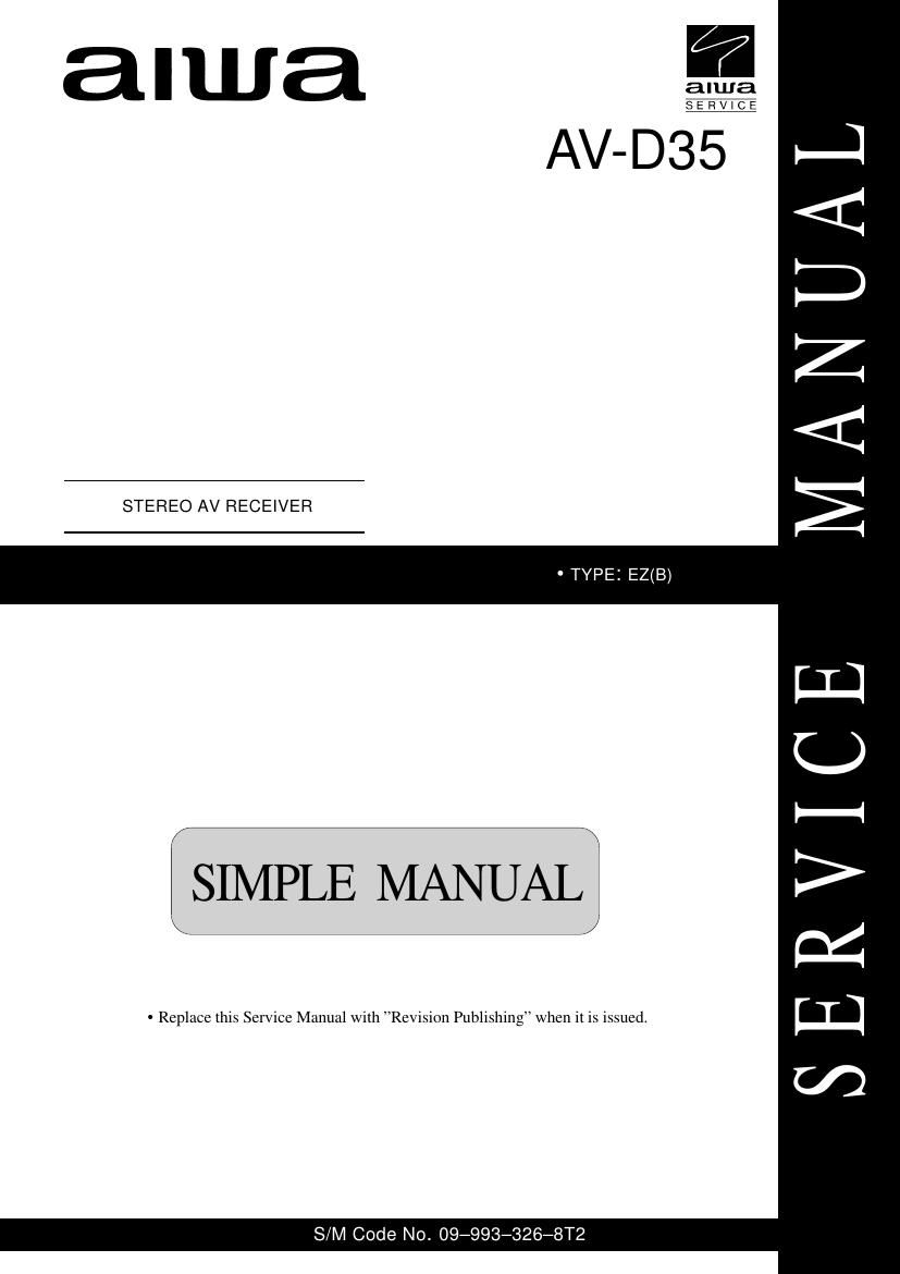 aiwa av d35 service manual