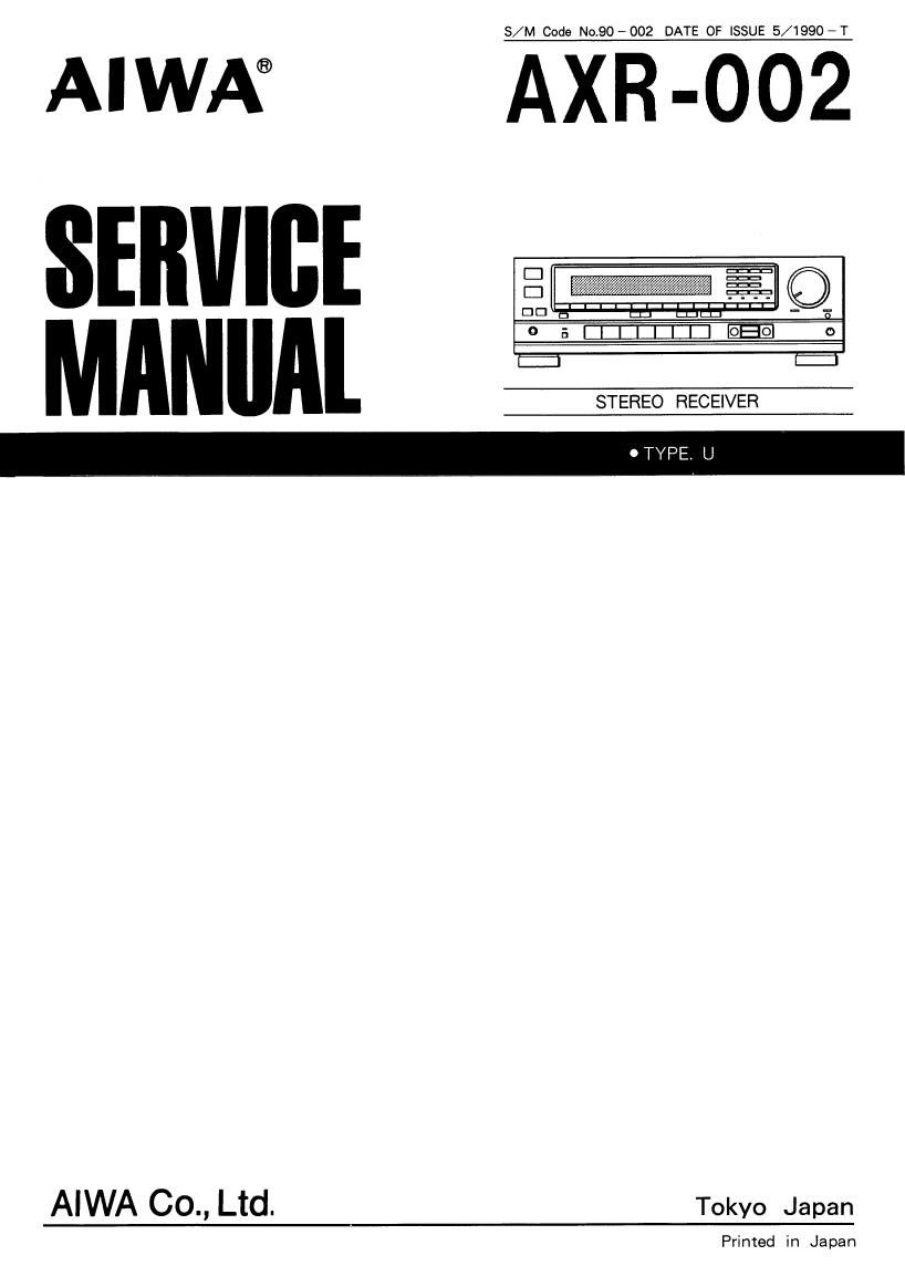 Aiwa AXR 002 Service Manual