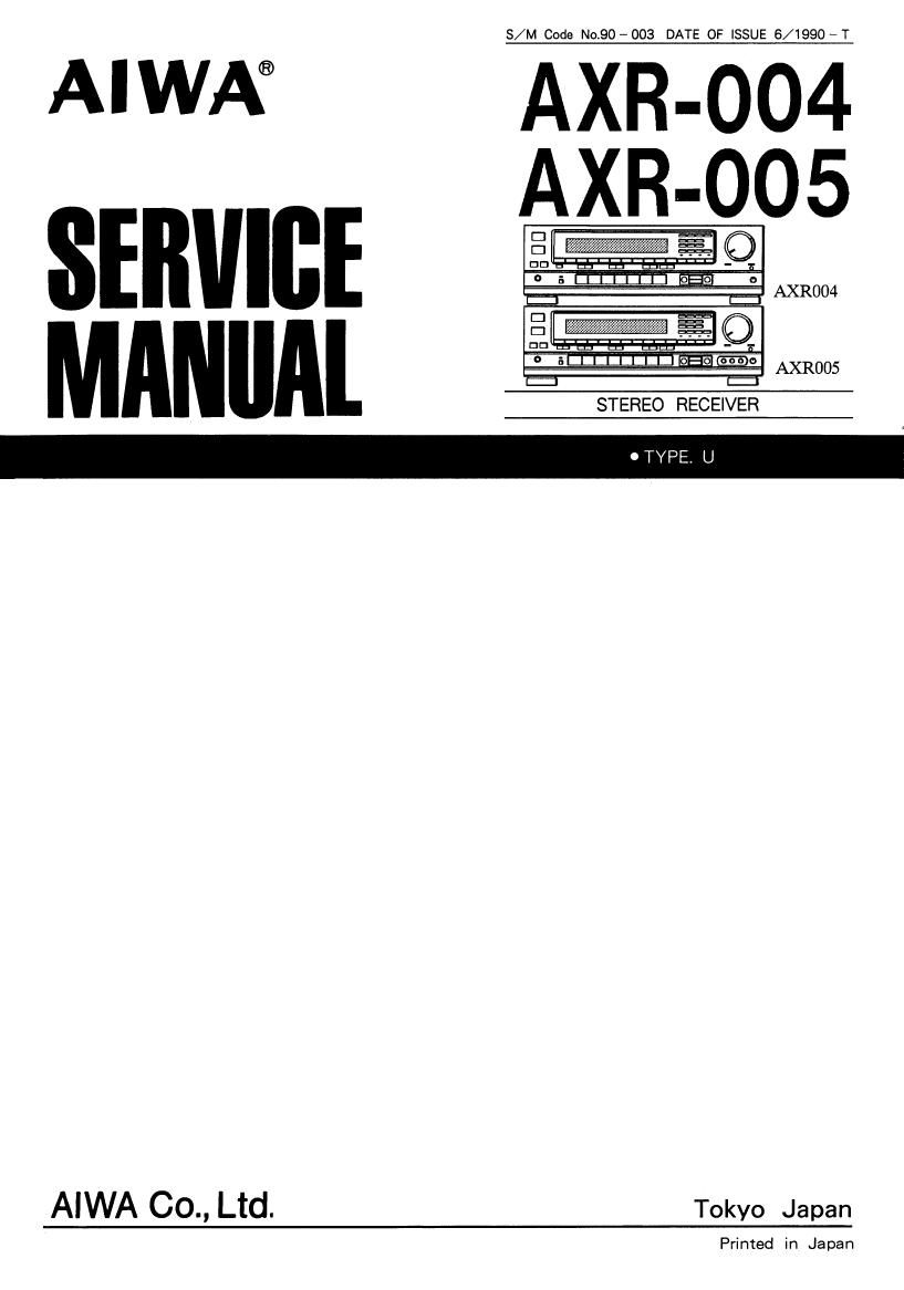 Aiwa AXR 004 Service Manual