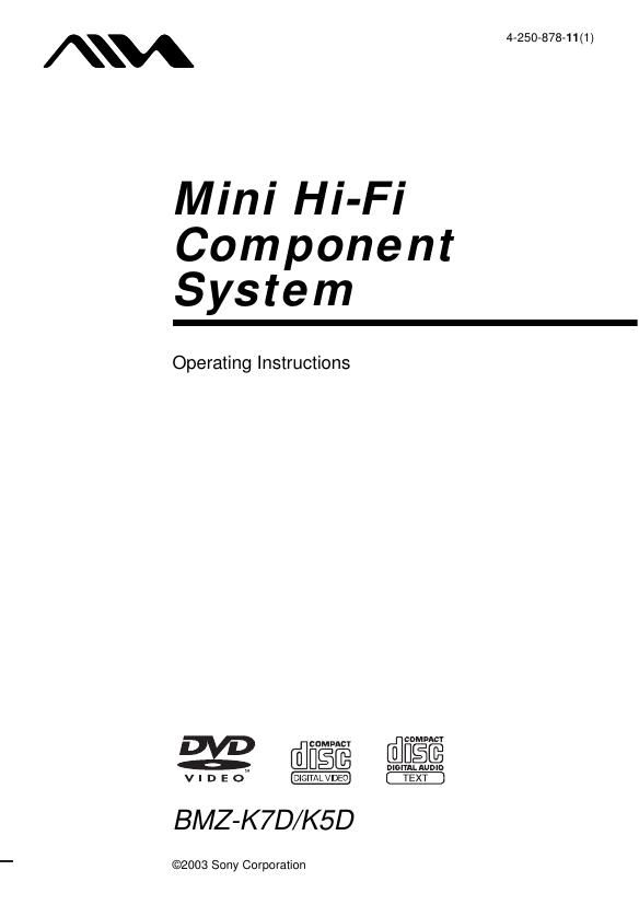 Aiwa BM ZK5D Owners Manual