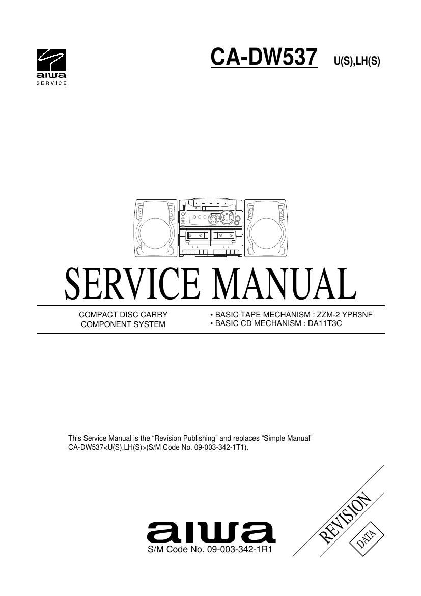 Aiwa CA DW537 Service Manual