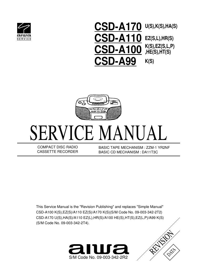 Aiwa CS DA170 Service Manual