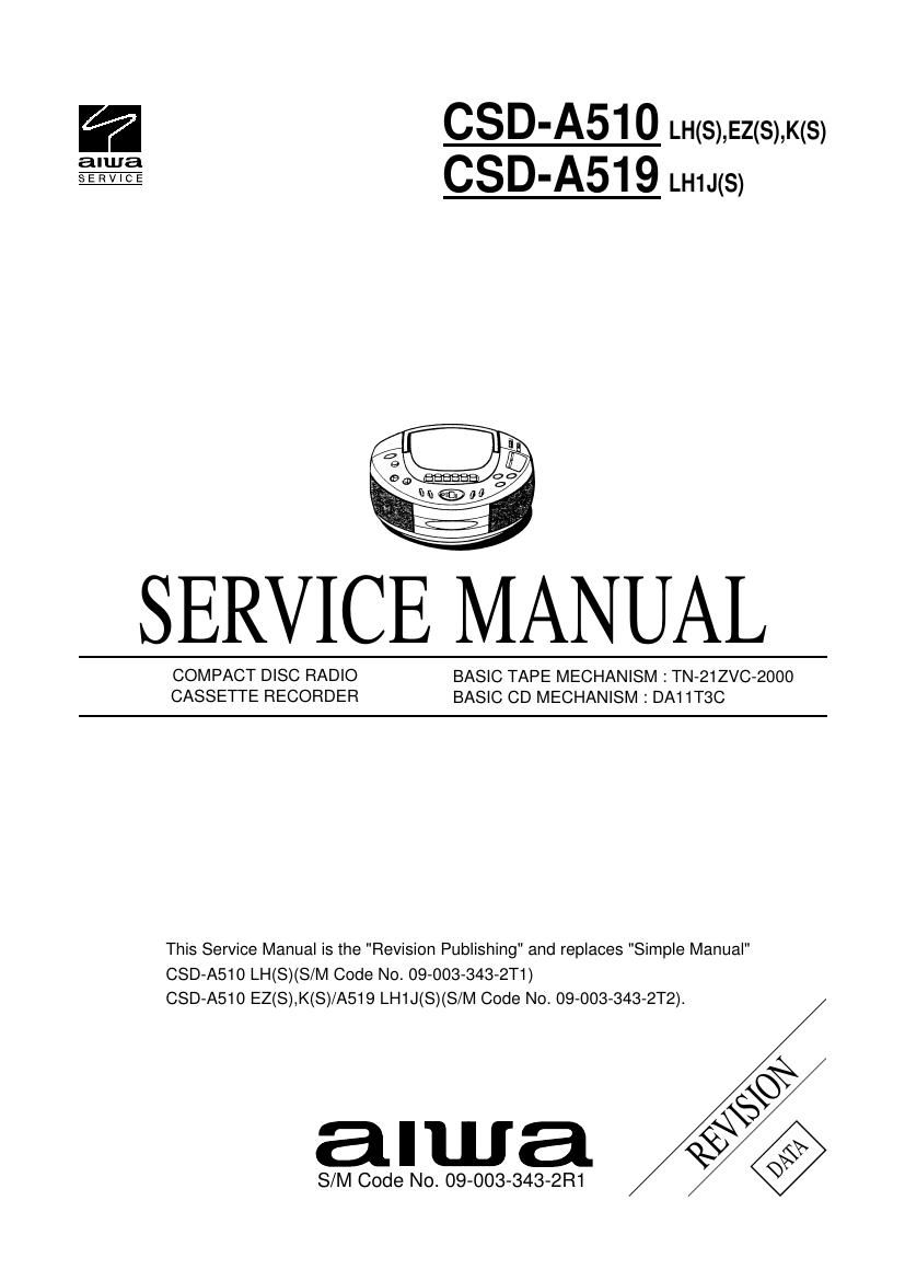Aiwa CS DA510 Service Manual