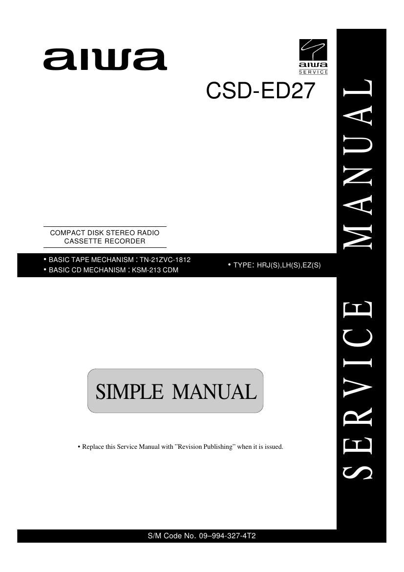 Aiwa CS DED27 Service Manual