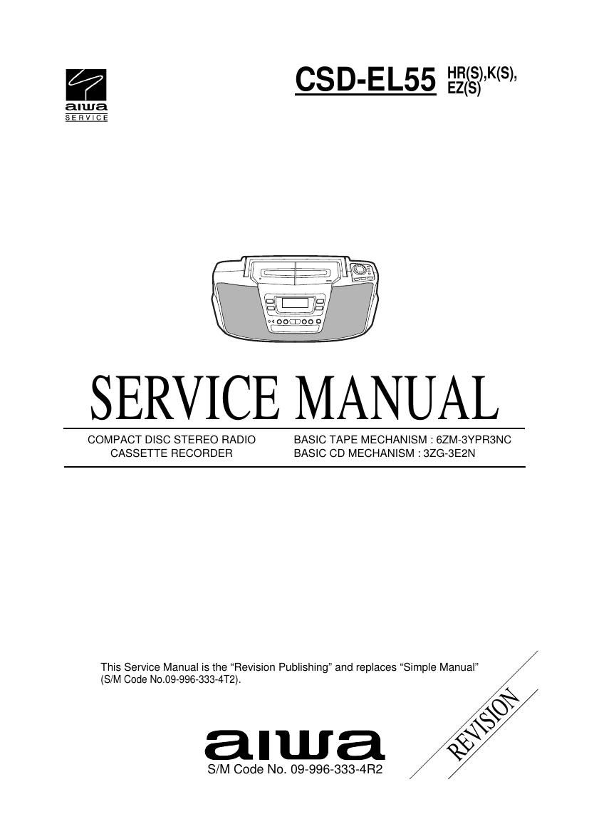 Aiwa CS DEL55 Service Manual