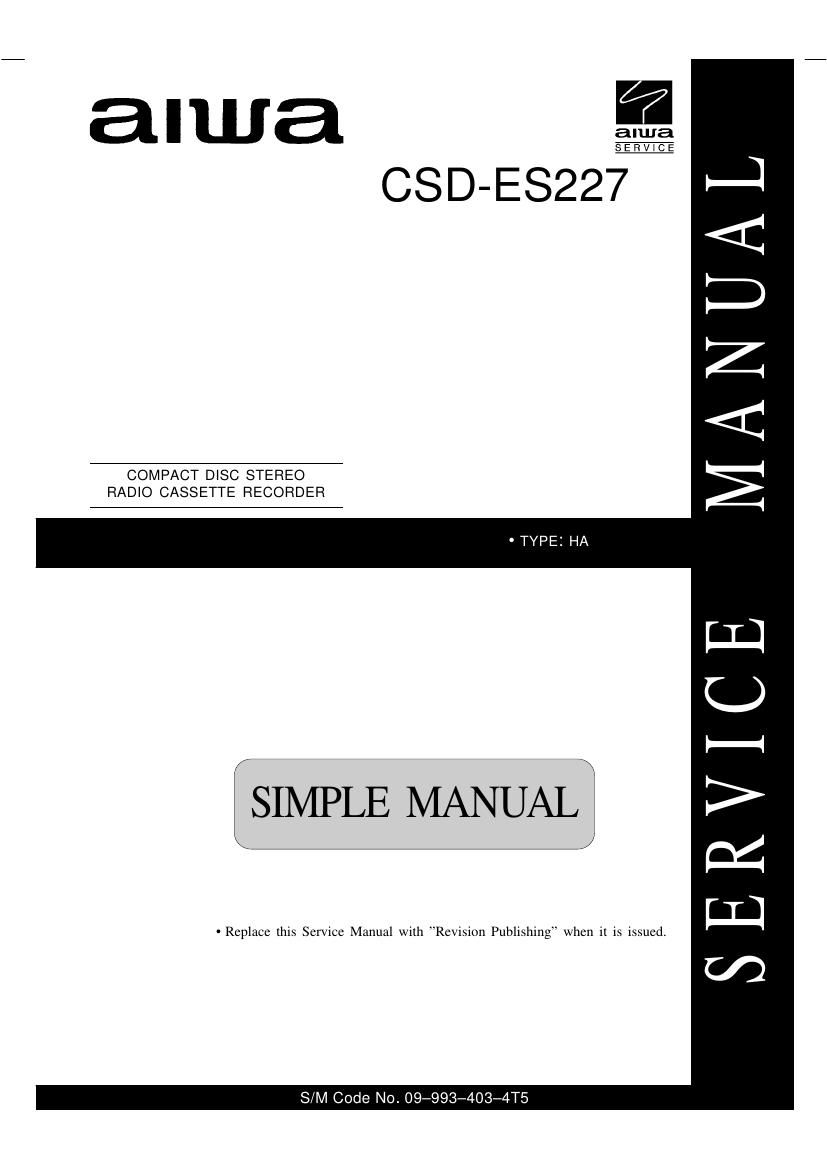 Aiwa CS DES227 Service Manual