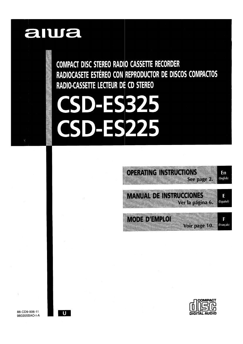 Aiwa CS DES325 Owners Manual