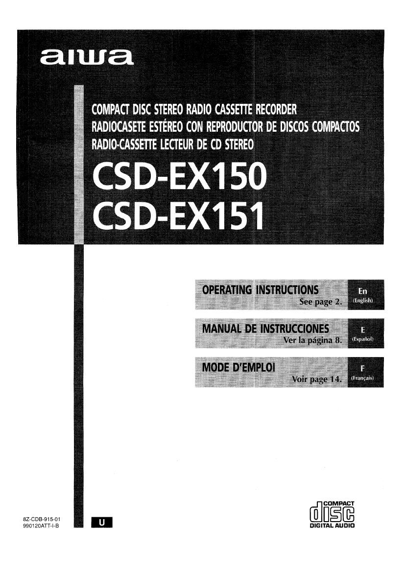 Aiwa CS DEX150 Owners Manual