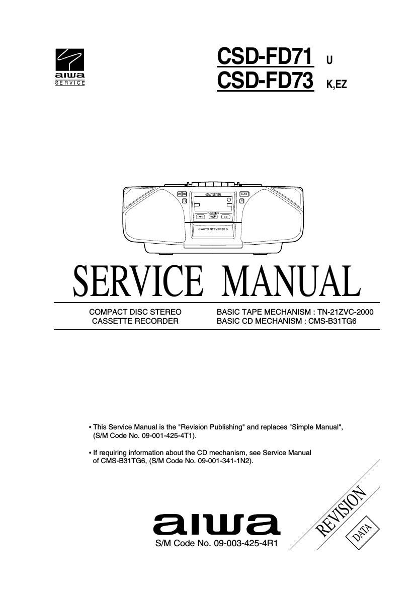 Aiwa CS DFD71 Service Manual