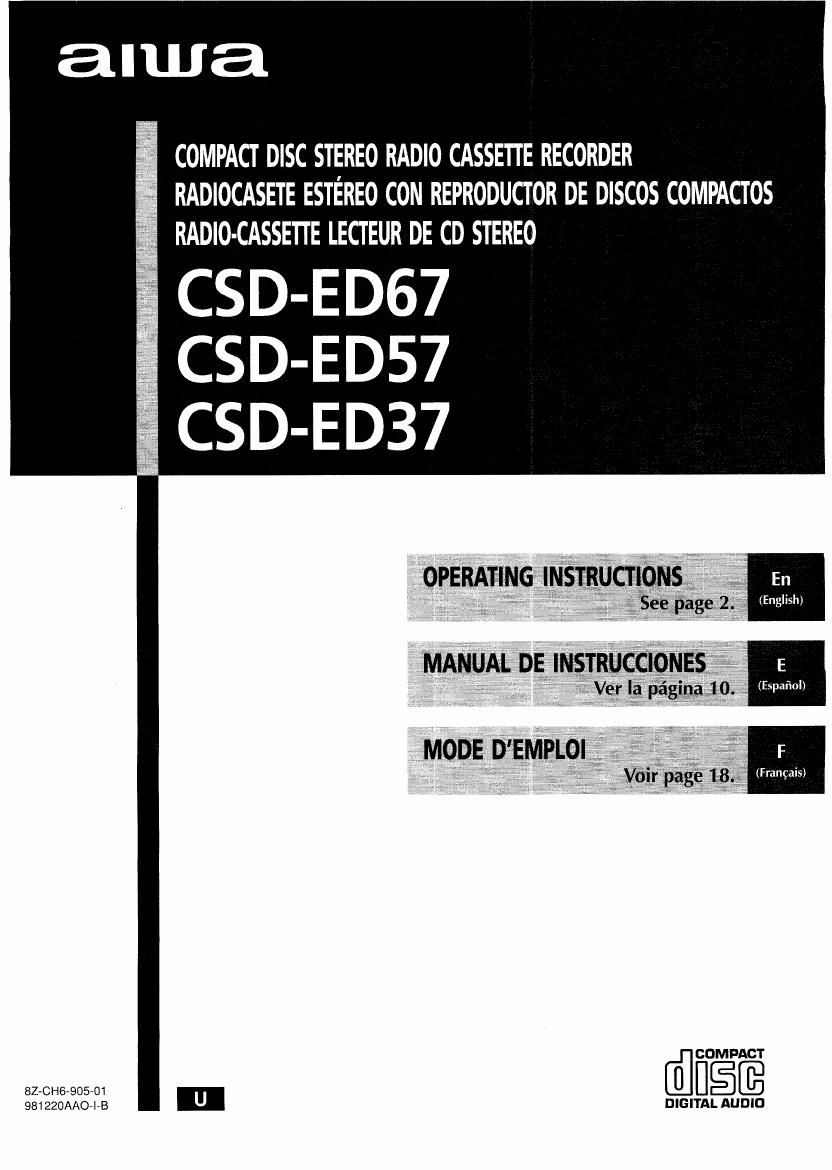 Aiwa CSD ED 57 Owners Manual