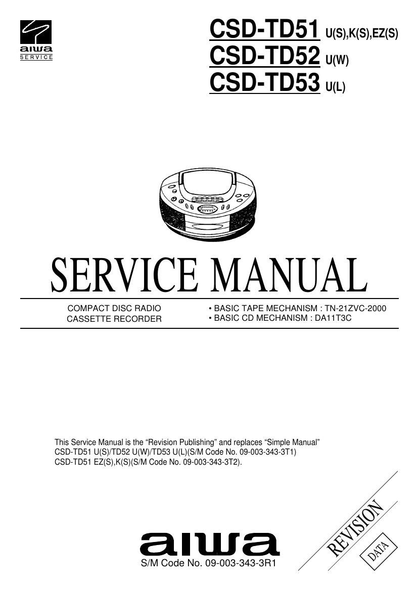 Aiwa CSD TD52 Service Manual