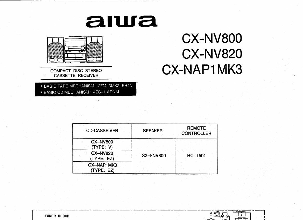 AIWA CX NV800 CX820 CXNAP1MK3
