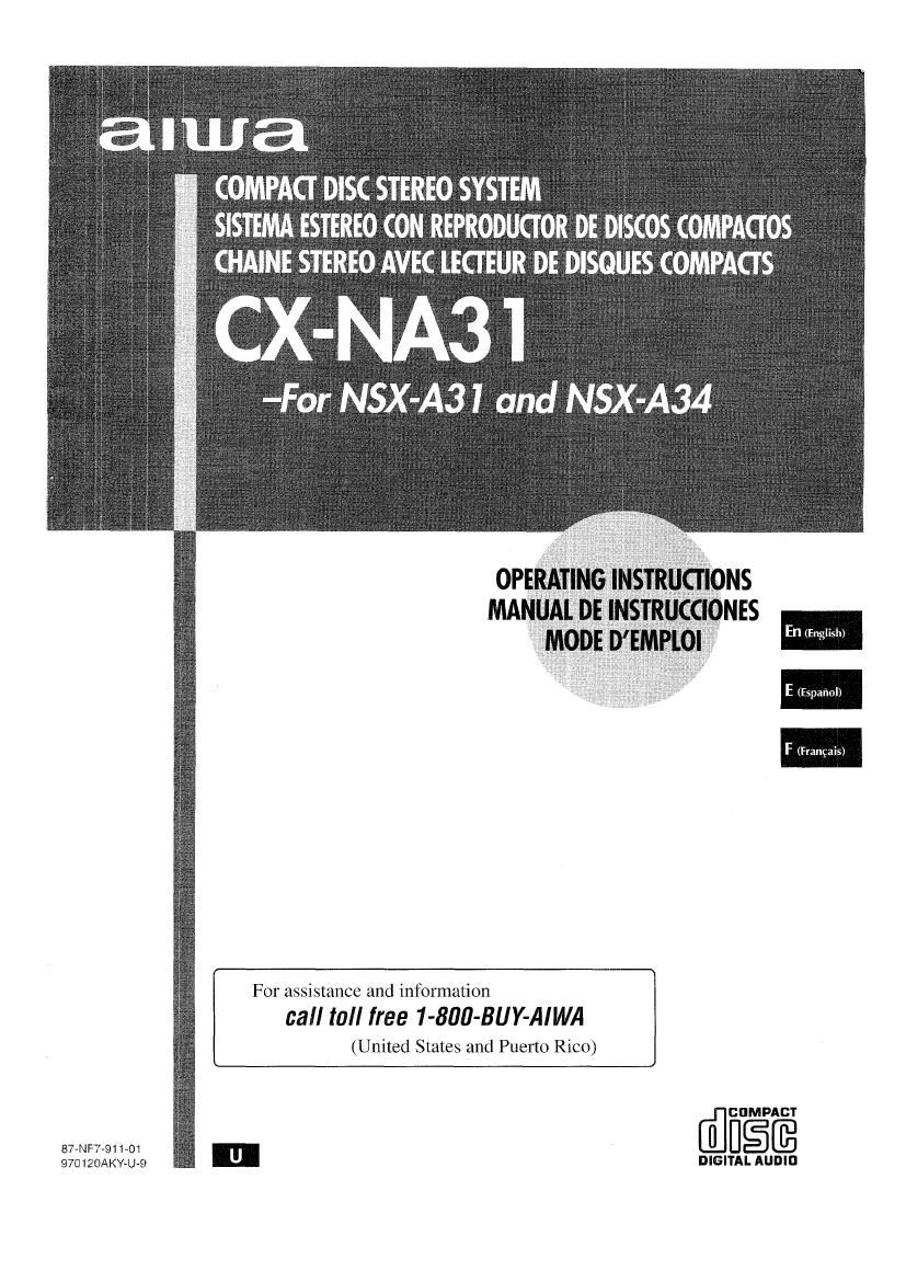 Aiwa CX NA31 Owners Manual