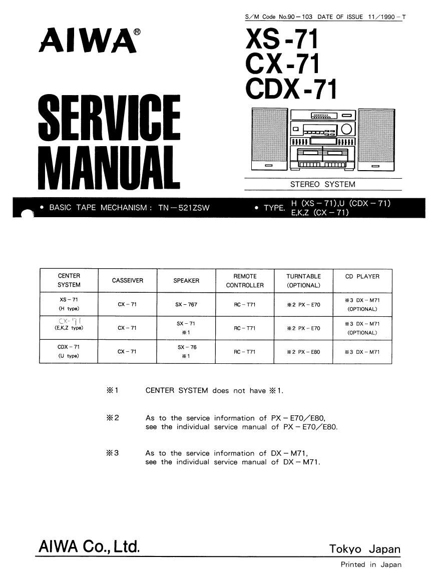 aiwa cx 71