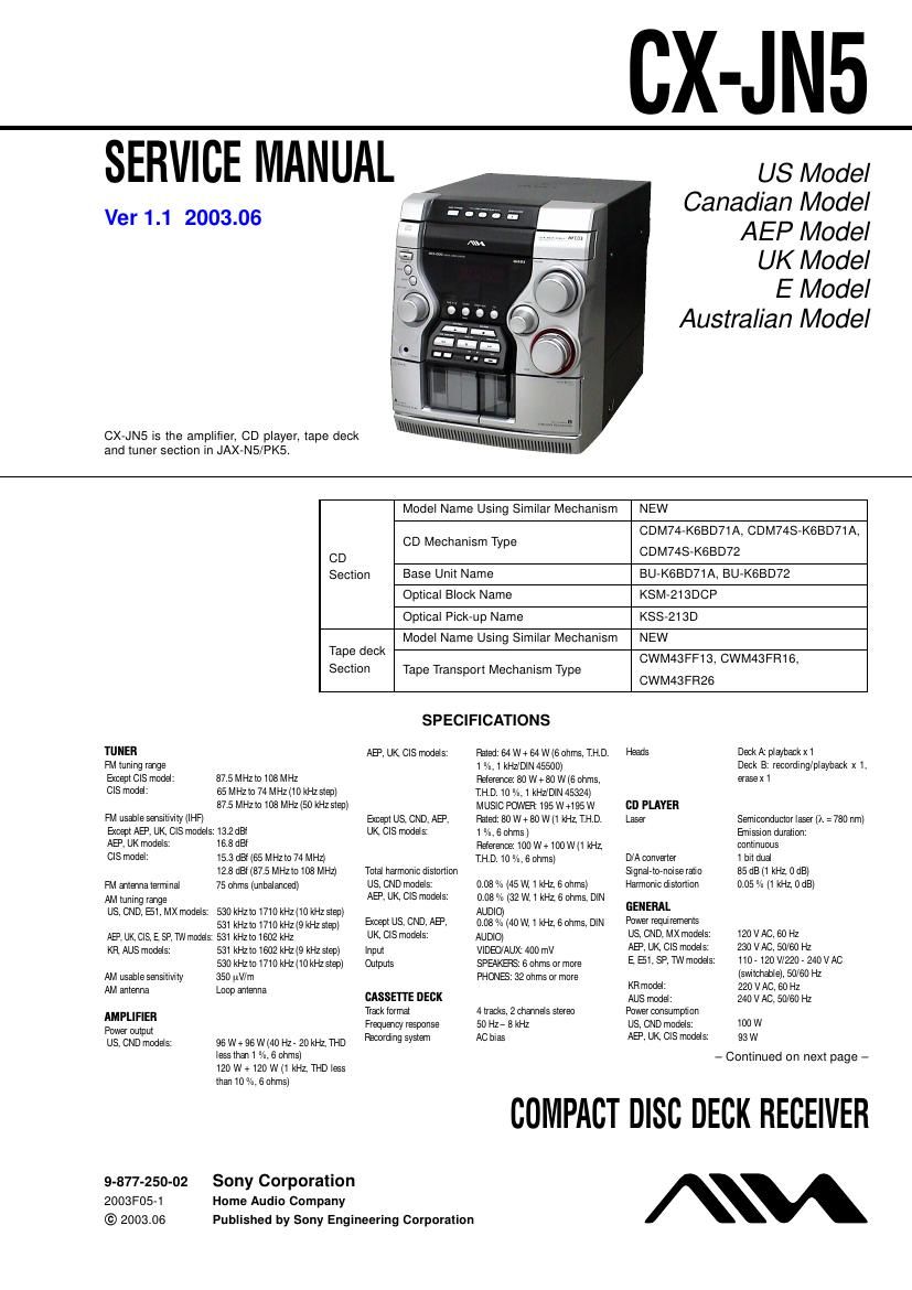 aiwa cx jn5