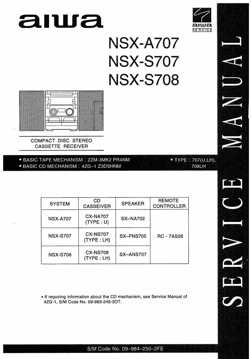 aiwa cx ns708lh