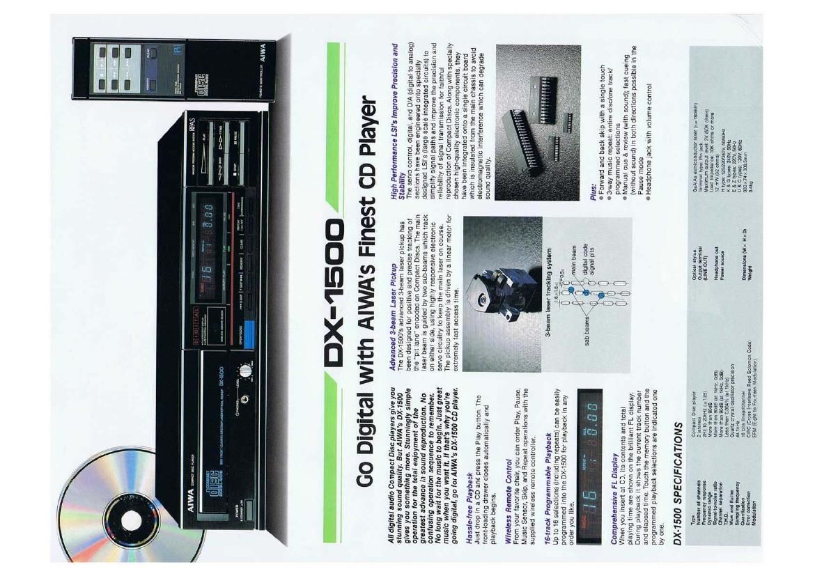 Aiwa DX 1500 Brochure